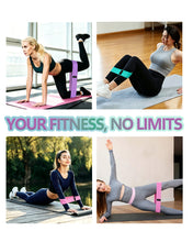Load image into Gallery viewer, PeachKinetic Fabric Resistance Bands Set, 3-Pack, Light, Medium, Heavy, Non-Slip, for Glute Workout, Pilates, Yoga, Home Gym
